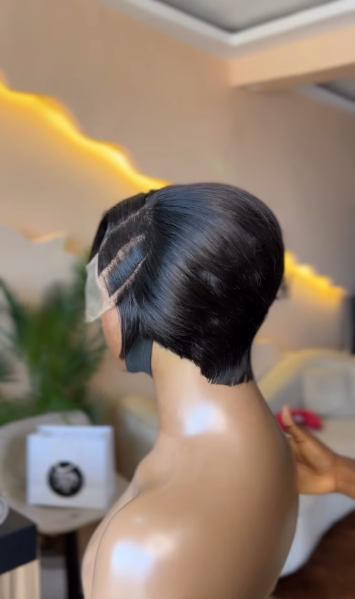 Pixie Cut Side Part Unit