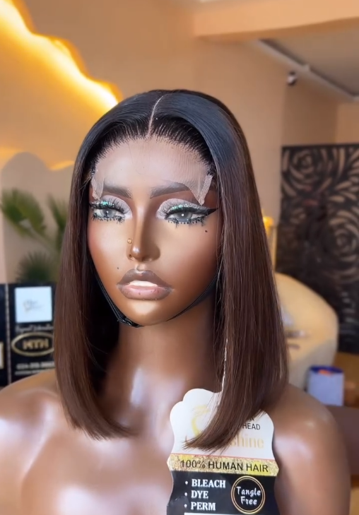 Ombre Brown Factory-Made Closure Bob Unit