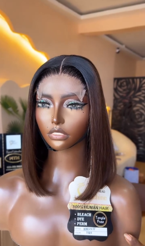 Ombre Brown Factory-Made Closure Bob Unit