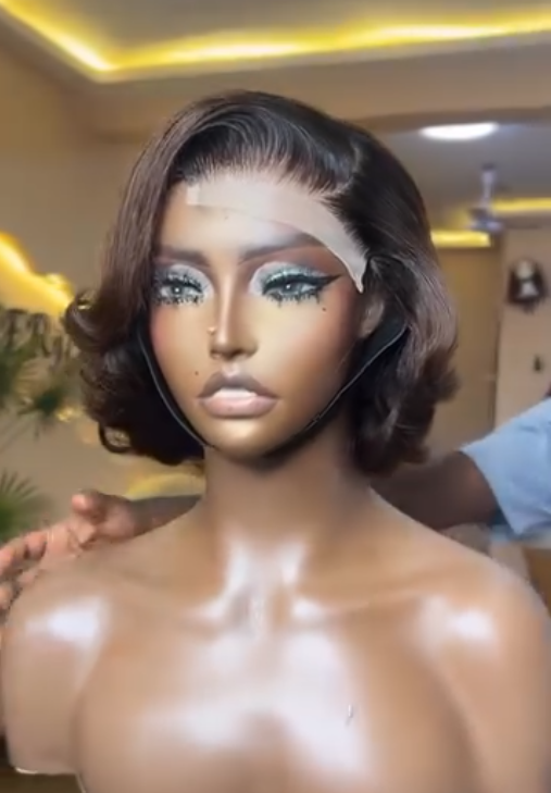 Ombré Brown Corporate Bob Closure Unit